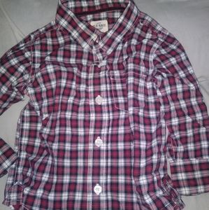 Old Navy 18-24Mo. Plaid Button-up Long Sleeve